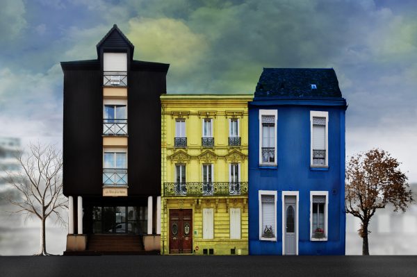 immeubles trois couleurs